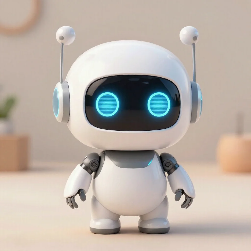Cute robot pet with big LED eyes